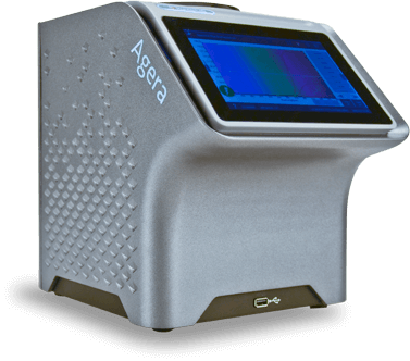 Angled front view of the Agera spectrophotometer