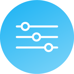 Light blue circular closed loop icon