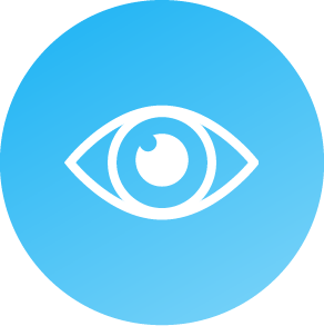 Light blue circular eye icon